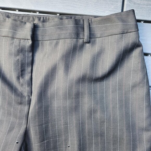Vintage Louben Women's High Rise Dark Brown Pinstripe Wool Dress Pants Size 18 - Picture 4 of 12